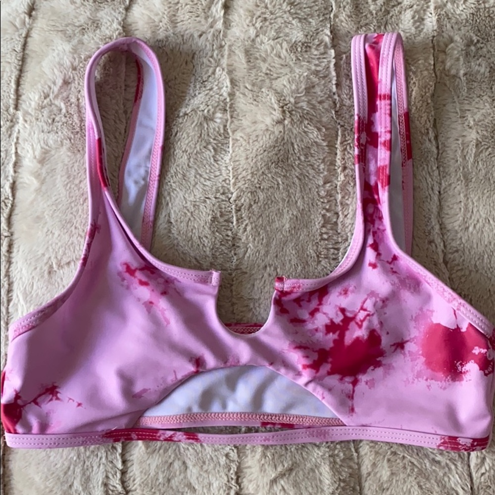 Pink tie dye bikini